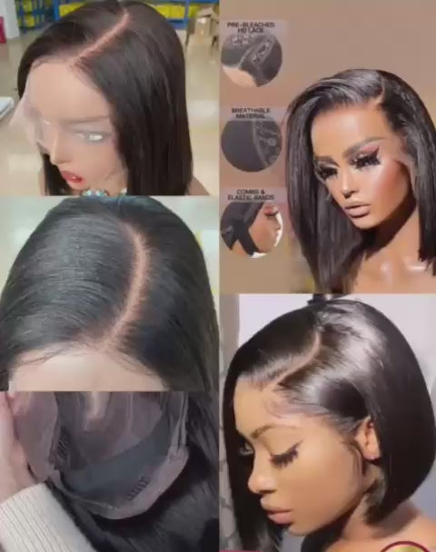 Side part bob wig