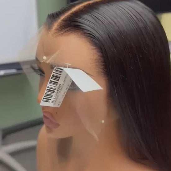 26” virgin straight frontal wig